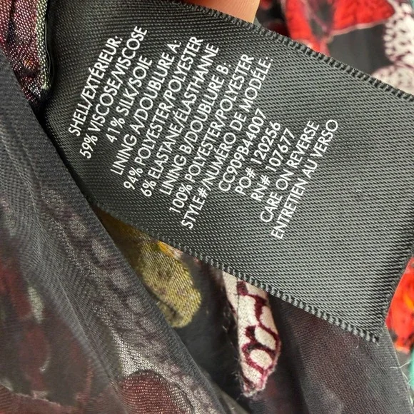 Alice & Olivia Blouse Womens Medium Black Sheila Button Up Butterflies Sheer Top - Picture 13 of 14